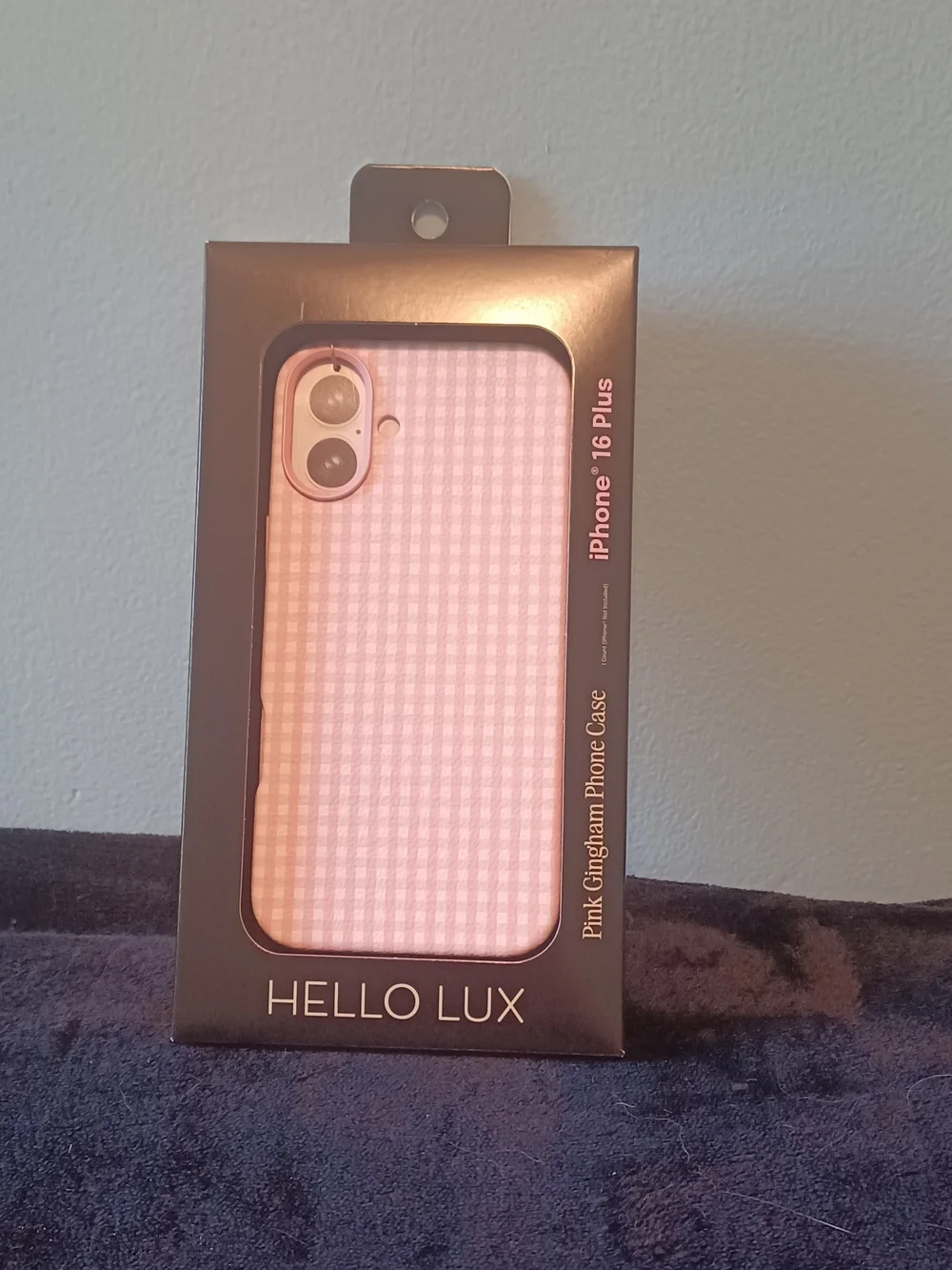 Pink Gingham Phone Case for iPhone 16 Plus